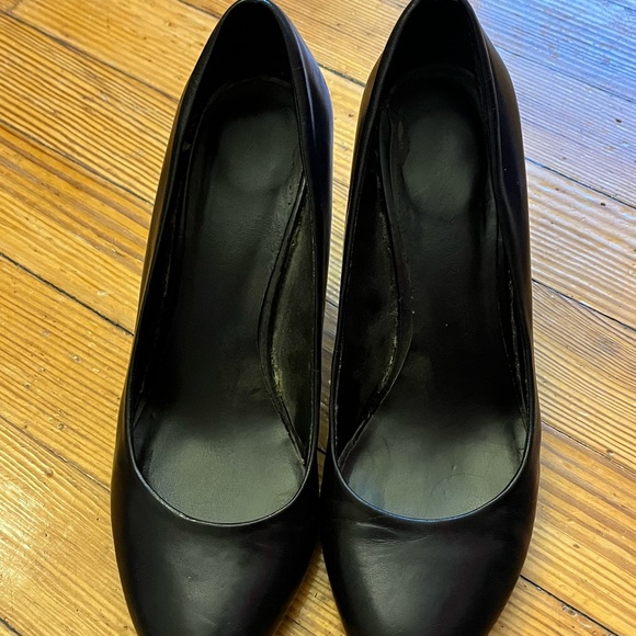 Franco Sarto black leather Helio wedge pumps, women’s size 7 - Picture 4 of 8